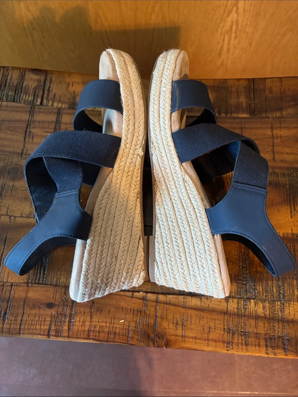 Dream Pairs, navy wedge sandal, 8
